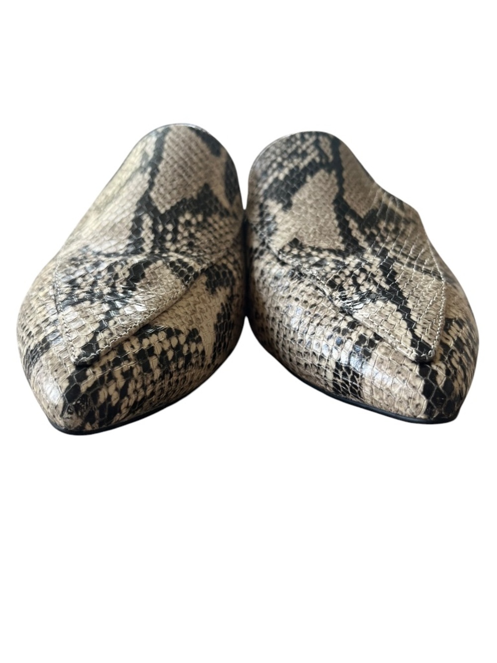 Cole Haan Piper Cream Roccia Snake Print Leather Slip-On Loafer Mules Flats SZ 8 - Picture 5 of 11